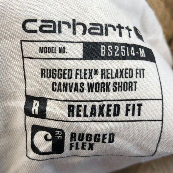 Carhartt Men's Work Shorts Size 34 Rugged Flex Relaxed Canvas Khaki Tan Casual - Picture 11 of 16